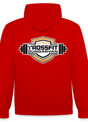 Crossfit Contrast Colour Hoodie - red/white