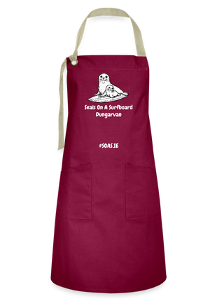 SOAS Artisan Apron - burgundy / desert sand