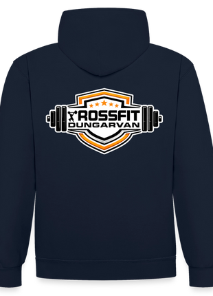 Crossfit Contrast Colour Hoodie - navy/red