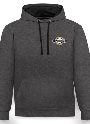 Crossfit Contrast Colour Hoodie - charcoal/black