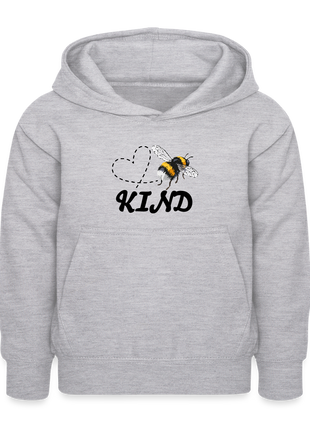 Kids Bee Kind Hoodie - light heather grey