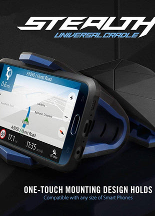 Car Phone Holder Alligator Clip Mobile Phone Holder for Car - Black/Blue - siopashop.ie