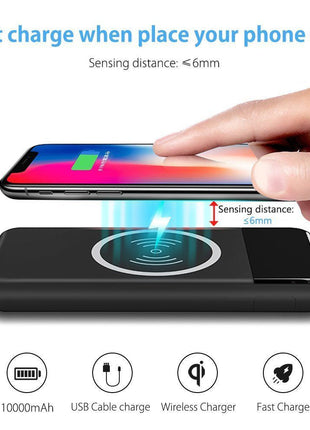 Wireless Charger Wireless Charger for all Qi Smart Devices - Red - siopashop.ie