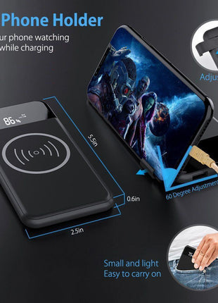 Wireless Charger Wireless Charger for all Qi Smart Devices - Red - siopashop.ie