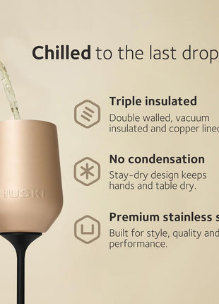 HUSKI Detachable Stem Travel Wine Tumbler with Customisation