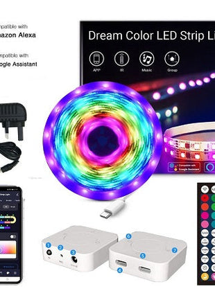 Strip Lights Strip Lights with Remote & Alexa/Google Compatible - siopashop.ie