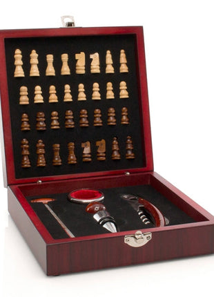 Chess and Wine Set Chess and Wine Accessory Set - siopashop.ie